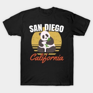 San Diego Retro Panda Zoo California Vintage T-Shirt